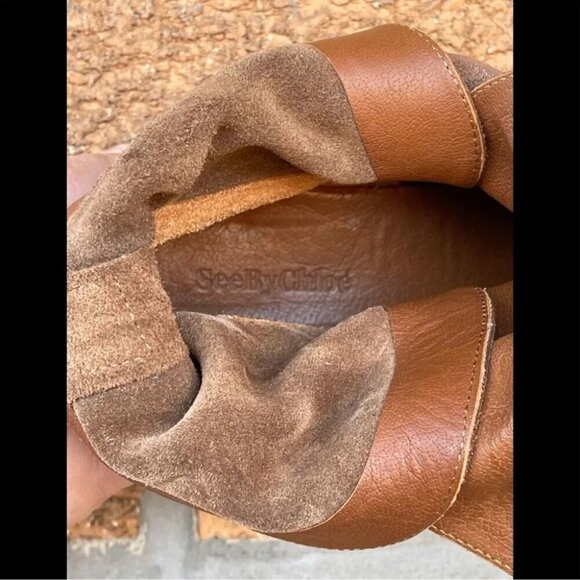 See by Chloe Janis Suede Belted Ankle Boots size 40/9.5 - Picture 13 of 14
